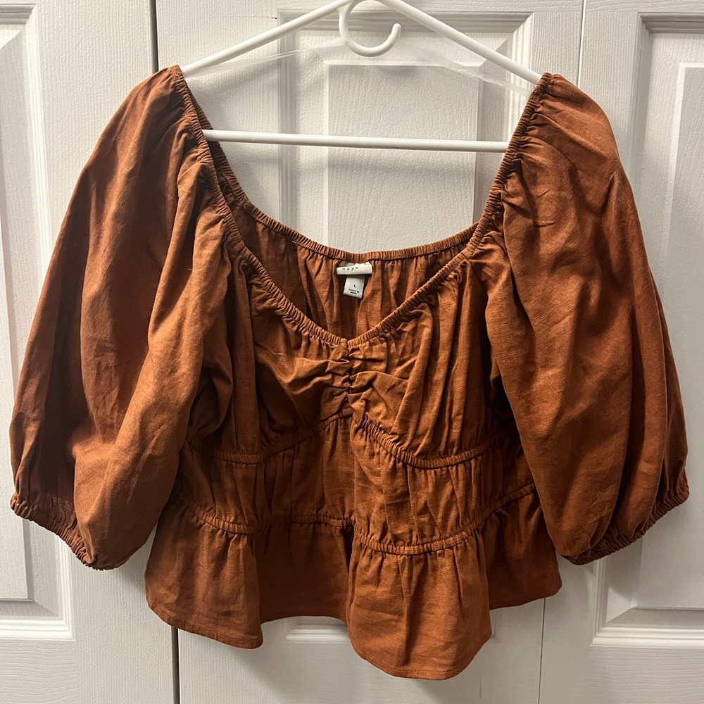 A New Day Rust Size Large Women’s Blouse